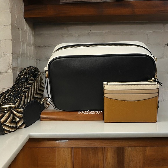 Marc Jacobs Flash Leather Camera Crossbody + Colorblock Cardholder Wallet NWT - Picture 2 of 8